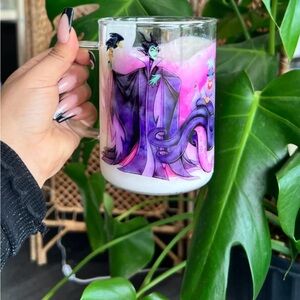 NEW DISNEY VILLAINS GLASS MUG.